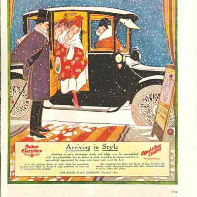 1916 advertisement for Rauch & Lang Electrics / Baker Electrics