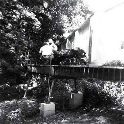 Engine on the wooden trestle, 1960