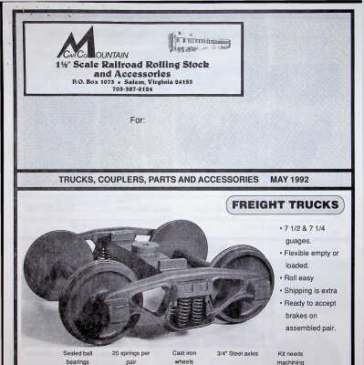1992 catalog of freight trucks from Mountain Car Company