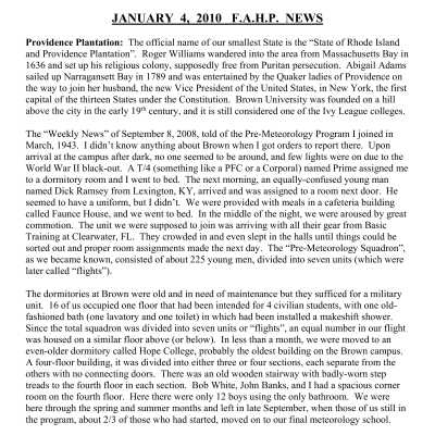 2010 01-04 Weekly News
