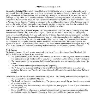 2019 02-04 Weekly News