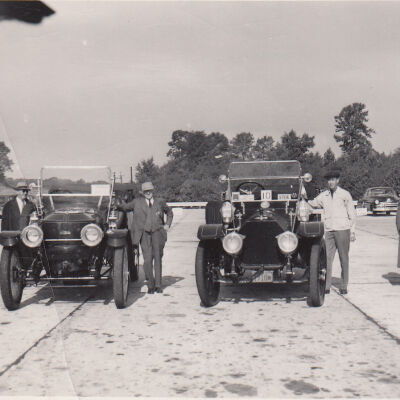1951 Glidden Tour - J Homer Kratz and T Clarence Marshall with the 1912 Stanley Touring Model 87