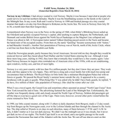 2016 10-24 Weekly News