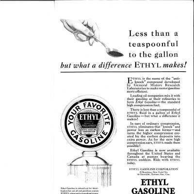 Ethyl Gasoline advertisement in National Geographic