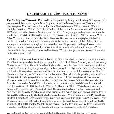 2009 12-14 Weekly News
