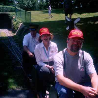 2007 - volunteers on the train at Steamin' Day