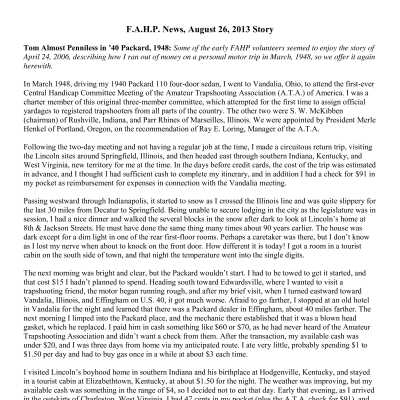 2013 08-26 Weekly News
