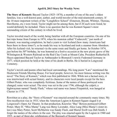 2013 04-08 Weekly News