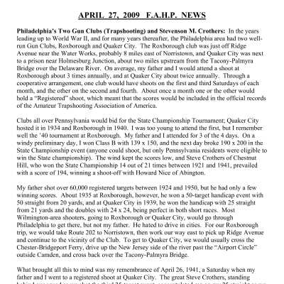 2009 04-27 Weekly News