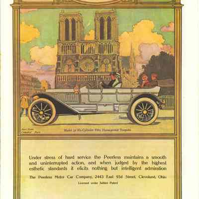 1910 advertisement for Peerless Motor
