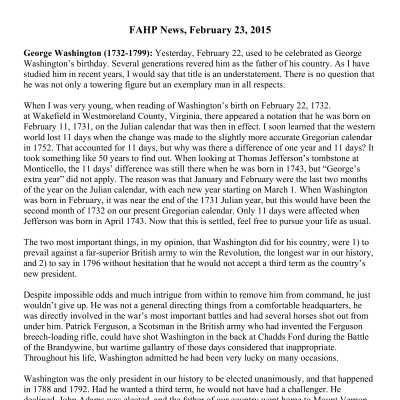 2015 02-23 Weekly News