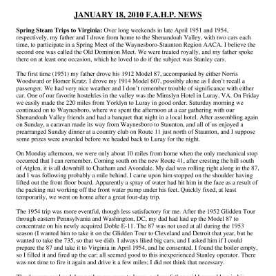 2010 01-18 Weekly News