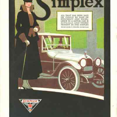 1916 advertisement for Simplex Automobile