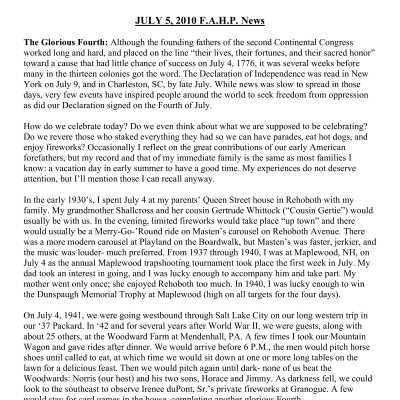 2010 07-05 Weekly News