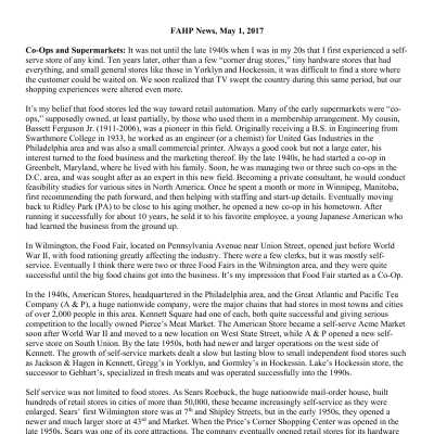 2017 05-01 Weekly News