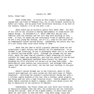2007 01-22 Weekly News