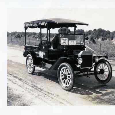 1949 Glidden Tour - Maurice Posten and his 1915 Ford Station Wagon