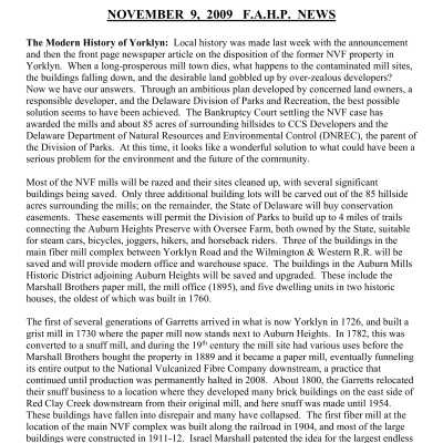 2009 11-09 Weekly News