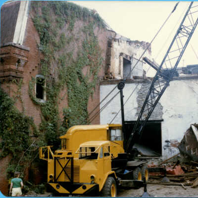 Demolition of Garrett Snuff Mills, 1986