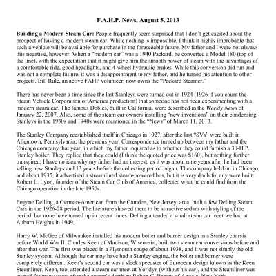 2013 08-05 Weekly News
