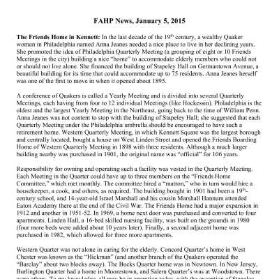 2015 01-05 Weekly News