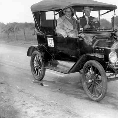 1949 Glidden Tour - Norris Crosby and passenger in a 1915 Ford