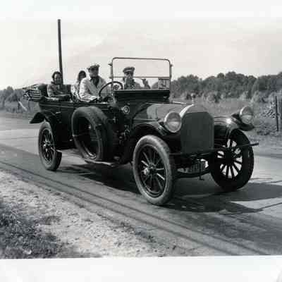 1949 Glidden Tour - Warren Kraft and passengers in a 1913 Pierce Arrow