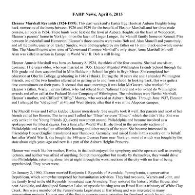2015 04-06 Weekly News