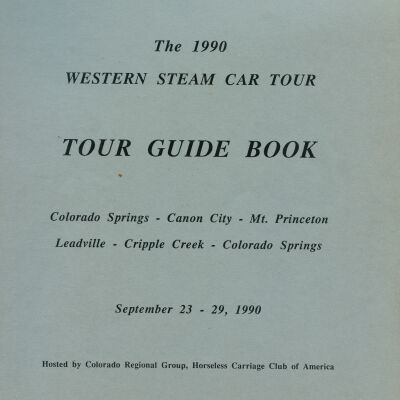 1990 Steam Car Tour tour book cover