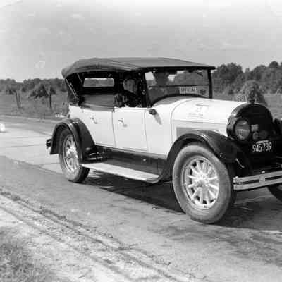 1949 Glidden Tour - Jerry Duryea and passenger in a 1924 Cadillac