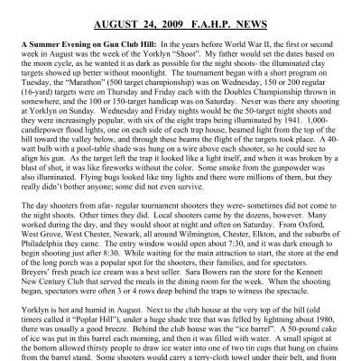 2009 08-24 Weekly News