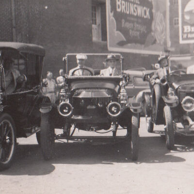 1948 Glidden Tour - three Stanley cars in Lancaster PA