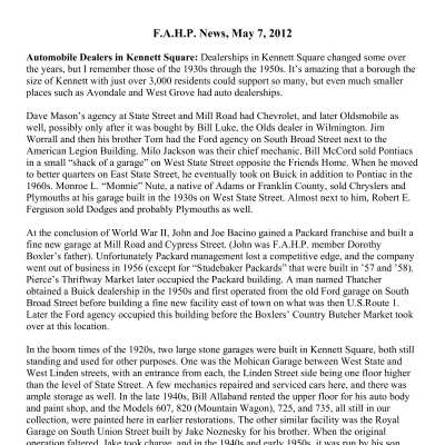 2012 05-07 Weekly News