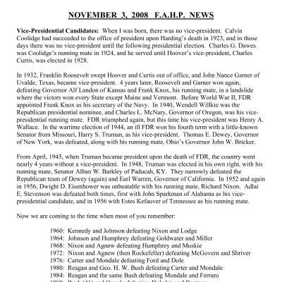 2008 11-03 Weekly News