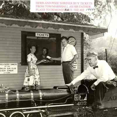 T Clarence Marshall, Thomas C Marshall, Jr, and the 402 along with Herb and Pixie Shriner, 1964