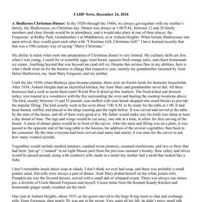2018 12-24 Weekly News