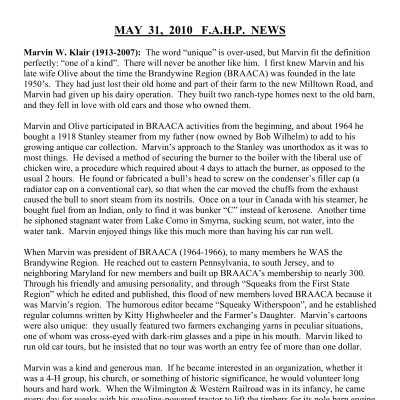 2010 05-31 Weekly News
