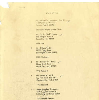 1972 Transcontinental Tour roster