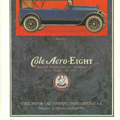 1910 advertisement for Cole Motor