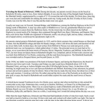 2015 09-07 Weekly News