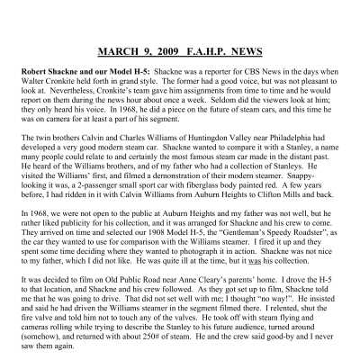 2009 03-09 Weekly News
