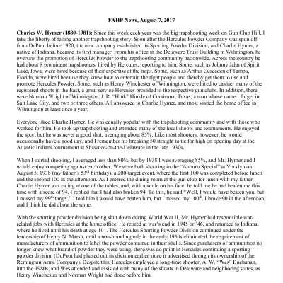 2017 08-07 Weekly News