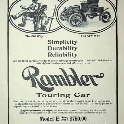 1903 advertisement for Rambler in "The Saturday Evening Post"