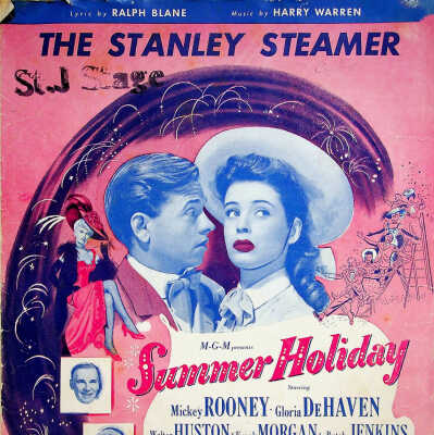 Sheet music for "The Stanley Steamer" from the 1947 movie "Summer Holiday"
