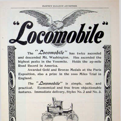 1900 Locomobile advertisement from October 1900 Harper's Magazine