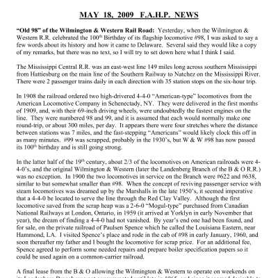 2009 05-18 Weekly News