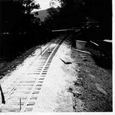 Track being leveled, 1960
