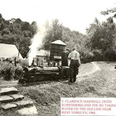 T Clarence Marshall and the 401 at the water tower, 1960