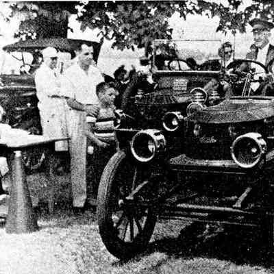 1951 AACA Spring Meet at Yorklyn, DE with T Clarence Marshall and James Melton in the 1907 Stanley Roadster