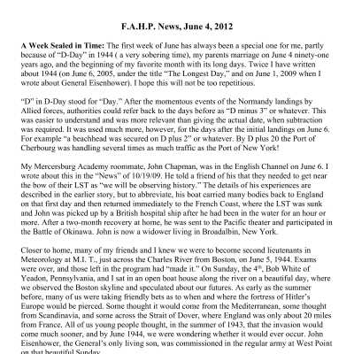 2012 06-04 Weekly News